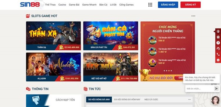 SIN88 có những game cá cược gì?